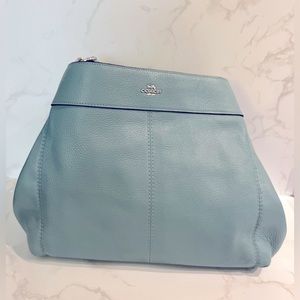 Coach pebble leather Lexi Bag in Light blue.